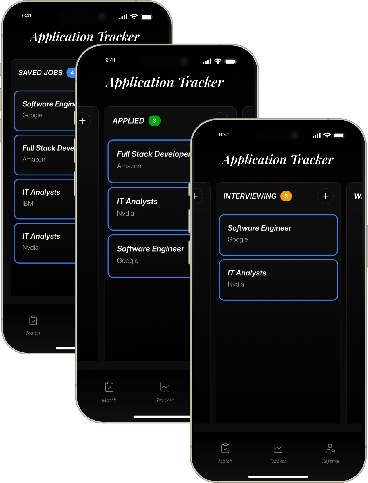 Application Tracker Interface
